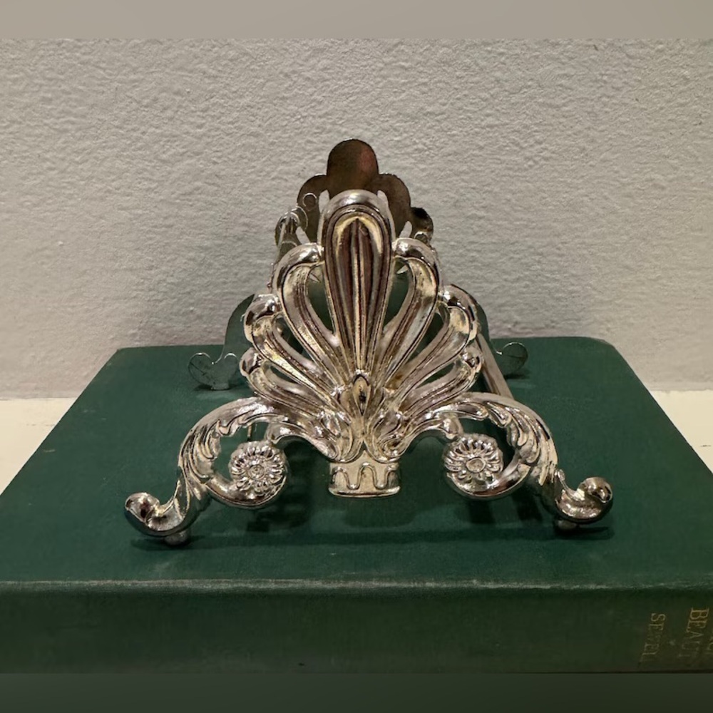 Vintage Silver Plated Leonard Italy Ornate Knife Rest